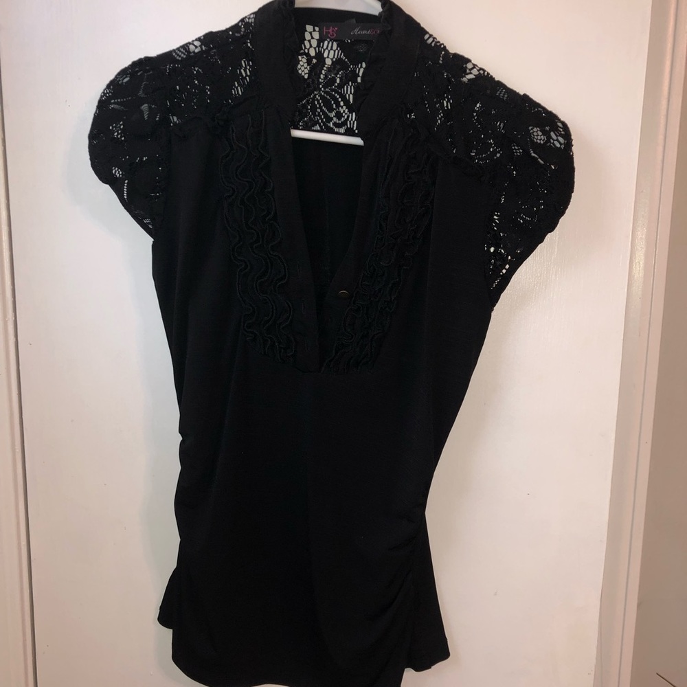 Black lace top